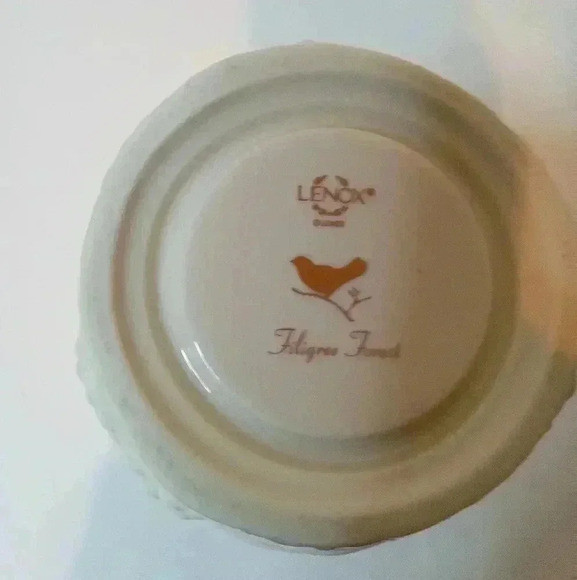 Lenox Votive/Tealight Candle Holder Filigree Forest Line 4"s w 24kt Gold Trim - Picture 4 of 7